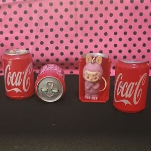 Mini Soda  Cans With Little Monster Keychain Inside
